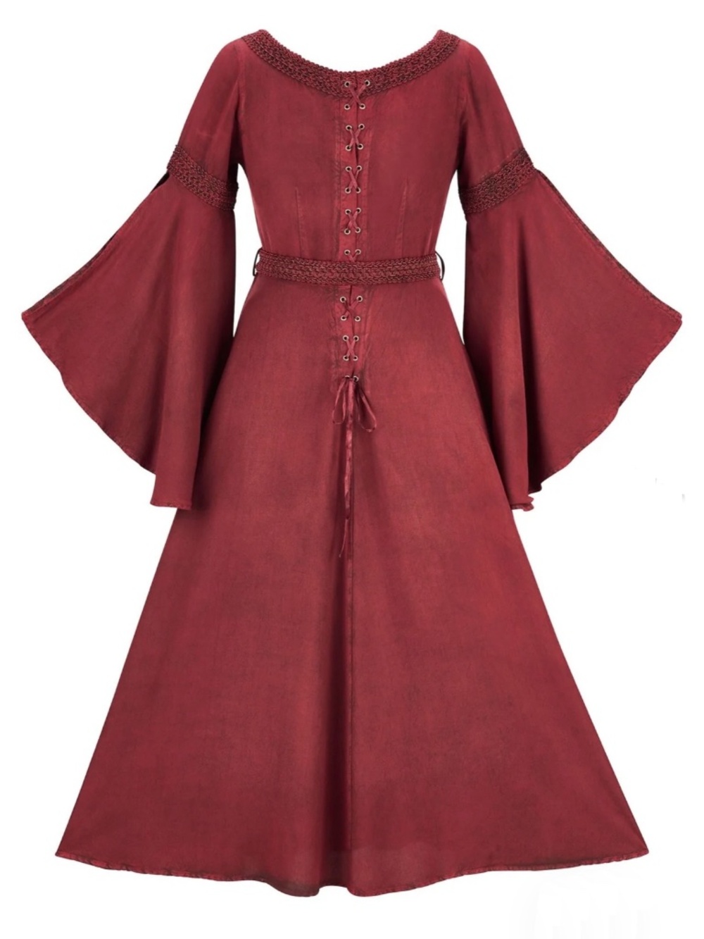 Holy Clothing Renaissance Fair Dress XL/1X (14-16) Burgundy NWT - Picture 2 of 9